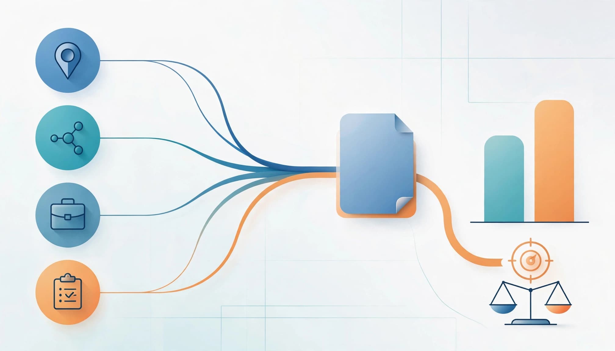 A connected B2B journey ends with a balanced revenue chart and finance summary.