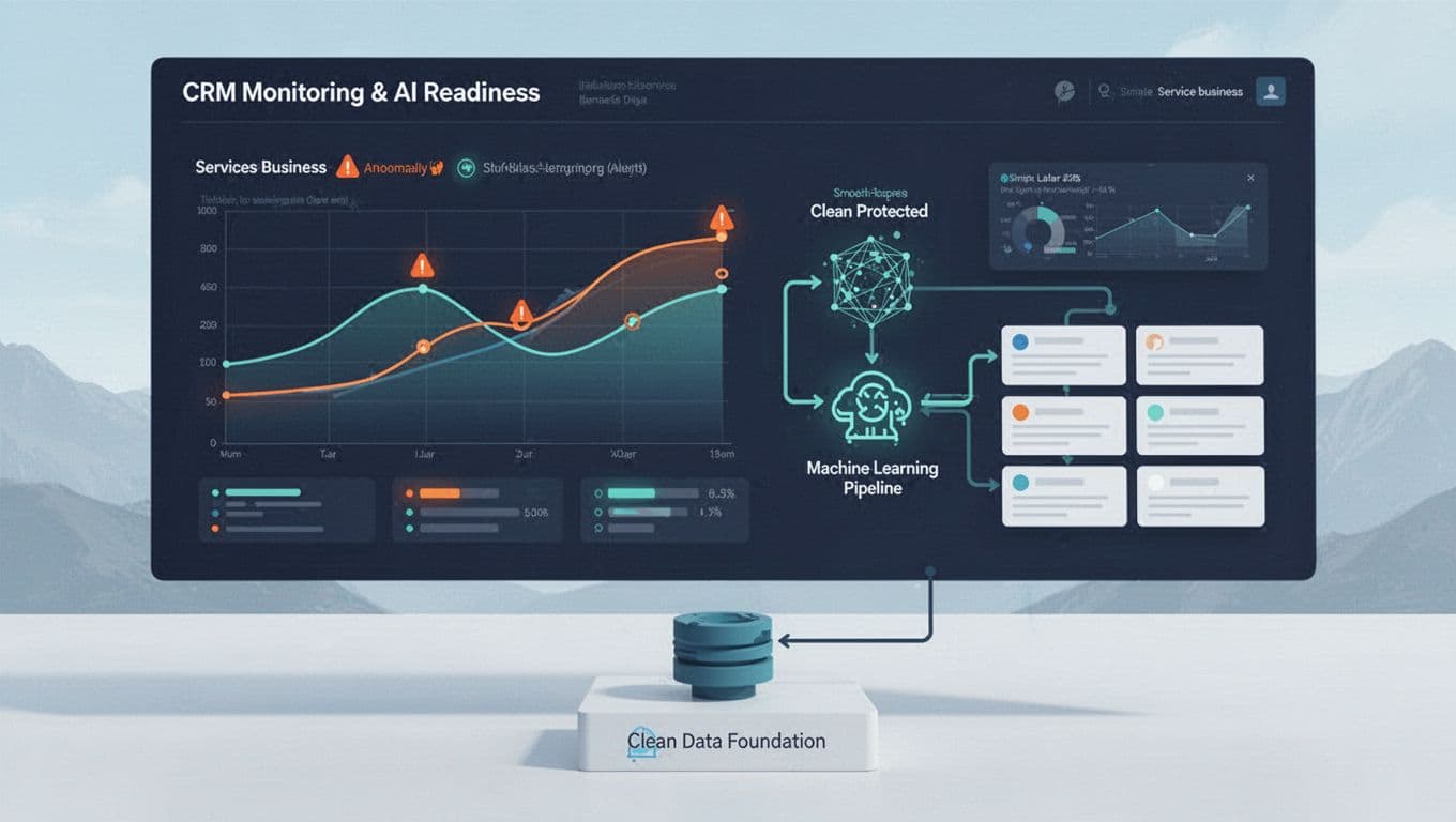A dashboard connects clean records with alerts, trends, and a protected machine-learning pipeline.