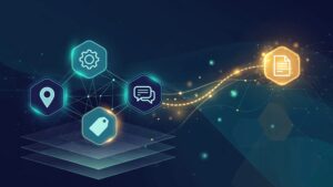 A glowing webpage node sits apart from a connected network of service and pricing pages.