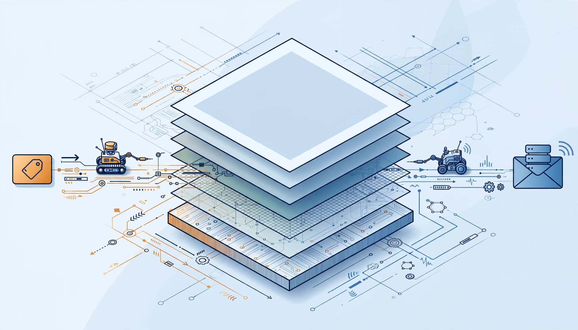 A crawler checks a layered web page through two separate inspection paths.