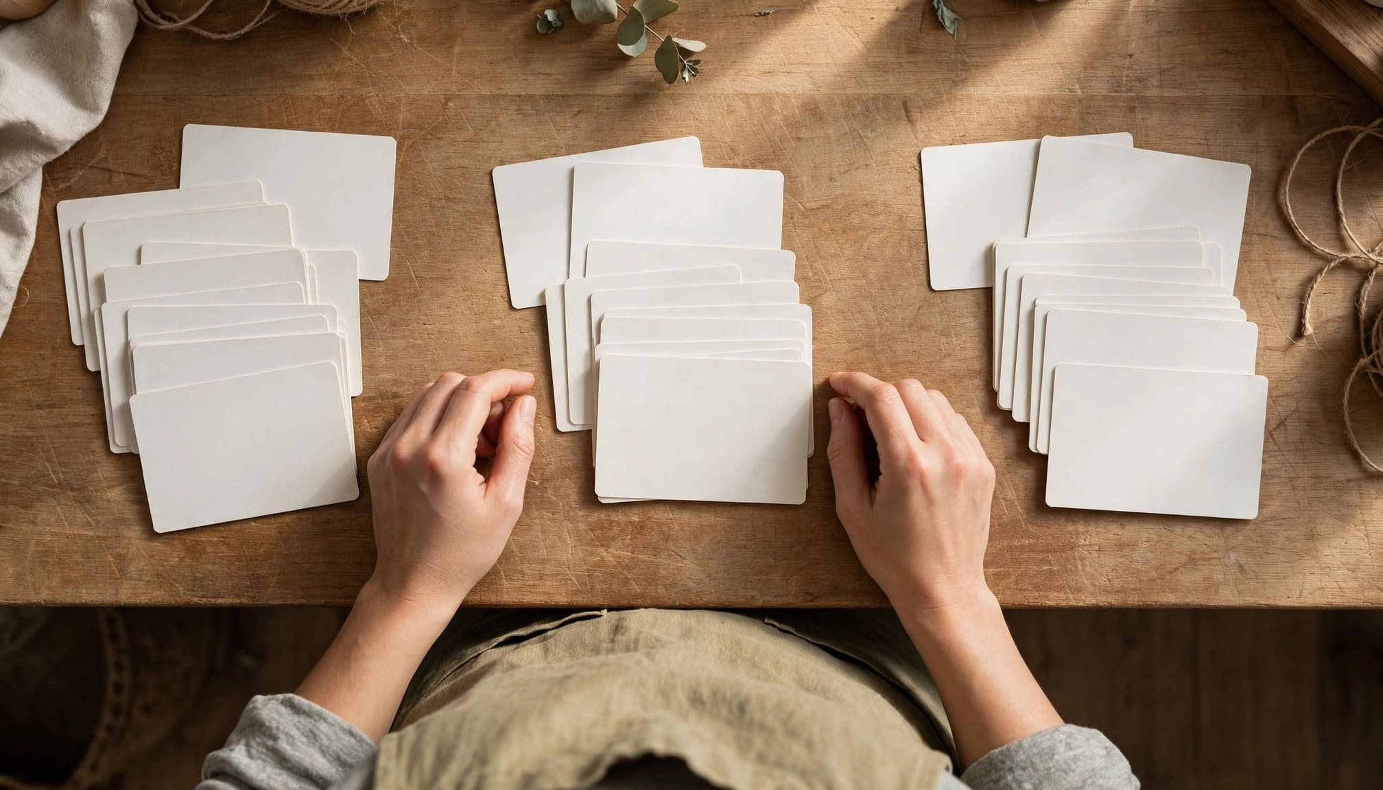 Customer cards grouped by relevance