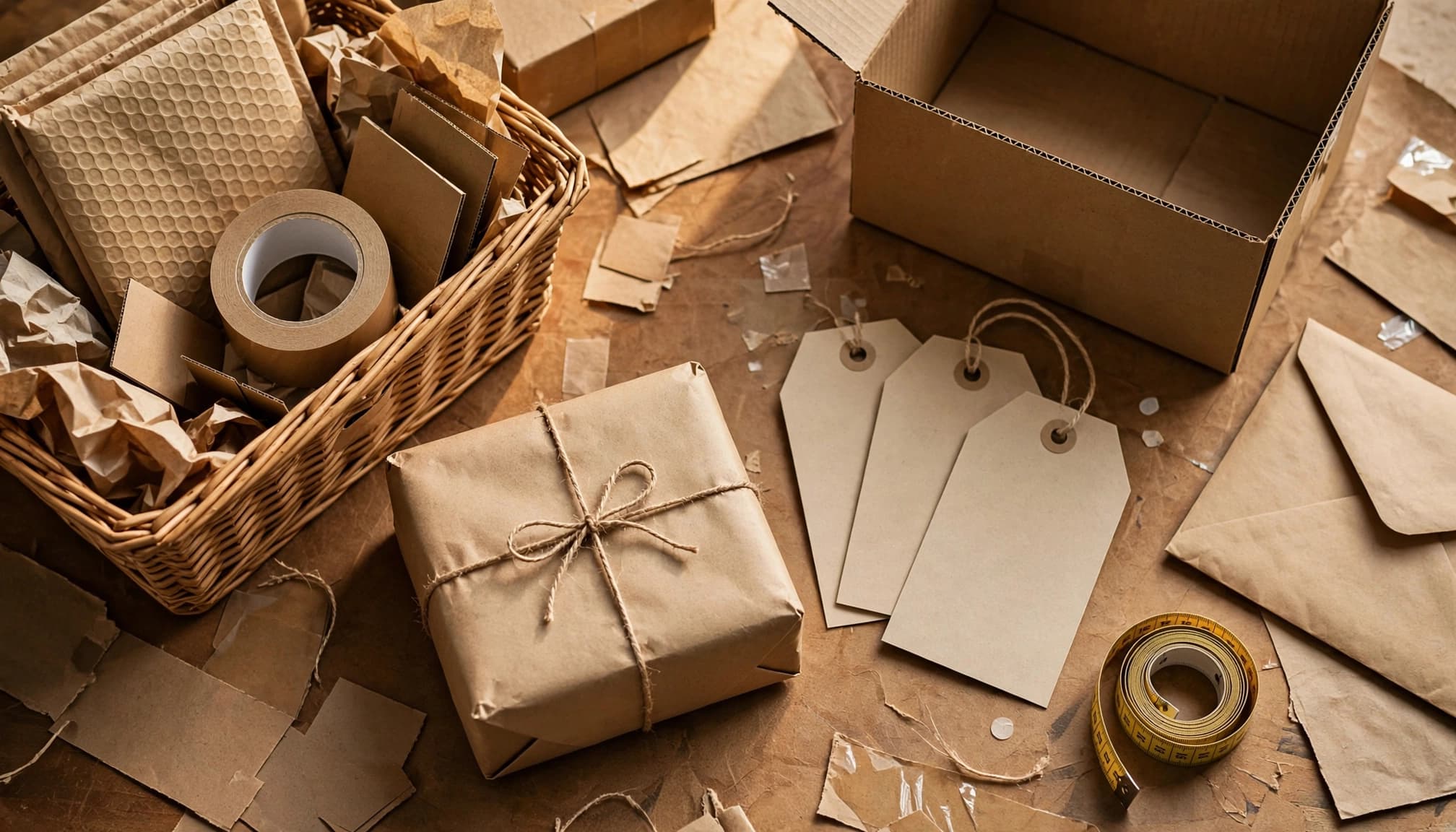 Shipping charges beside a packed order