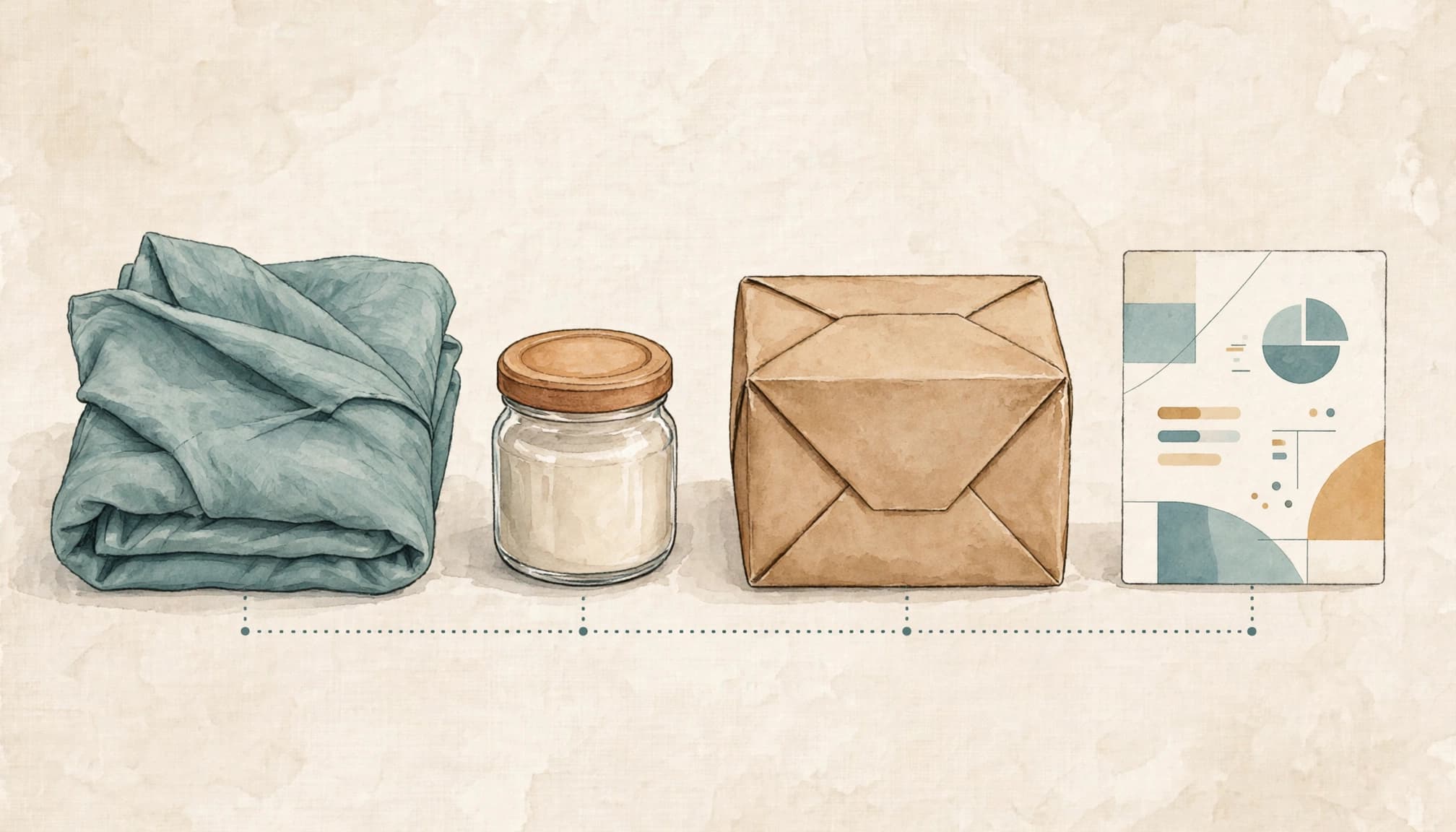 Product information arranged as connected objects.