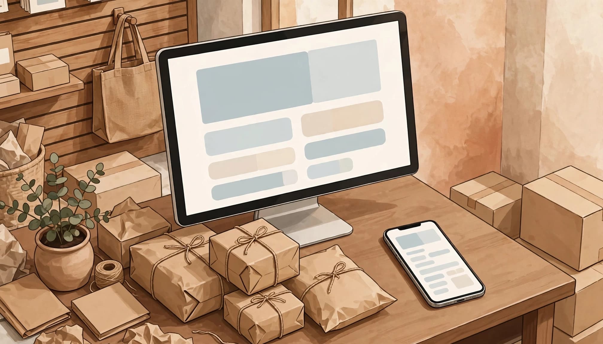 A policy page displayed across devices.