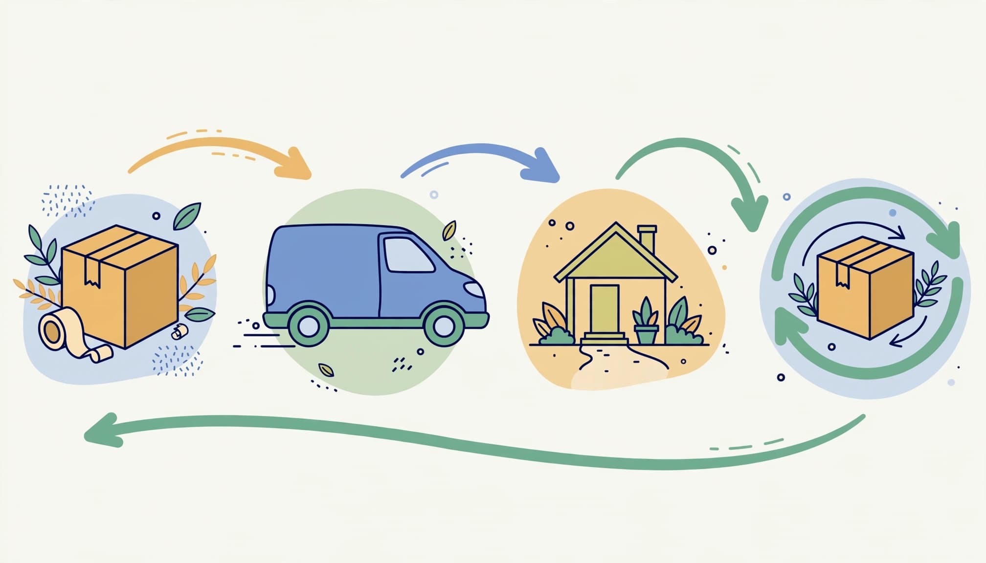 Shipping parcels and a return journey