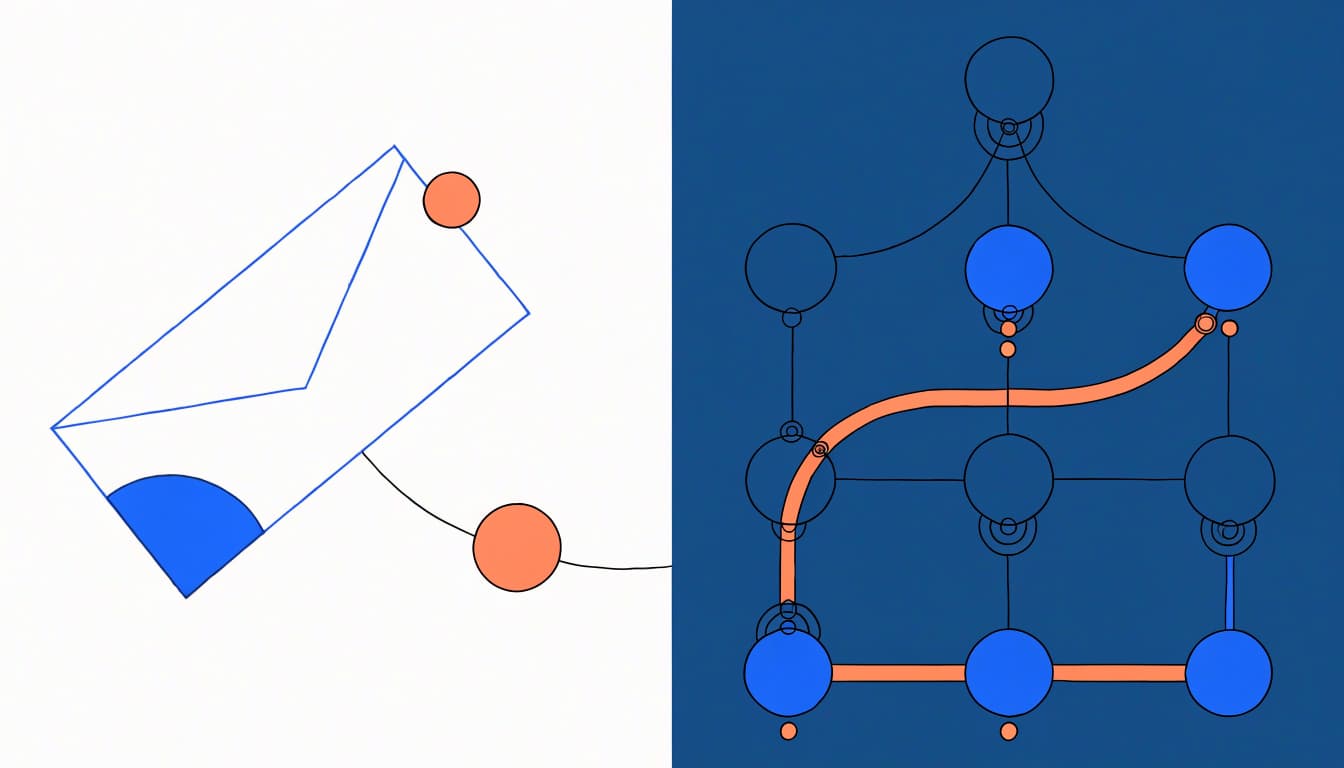 Simple email tools compared with branching automation.