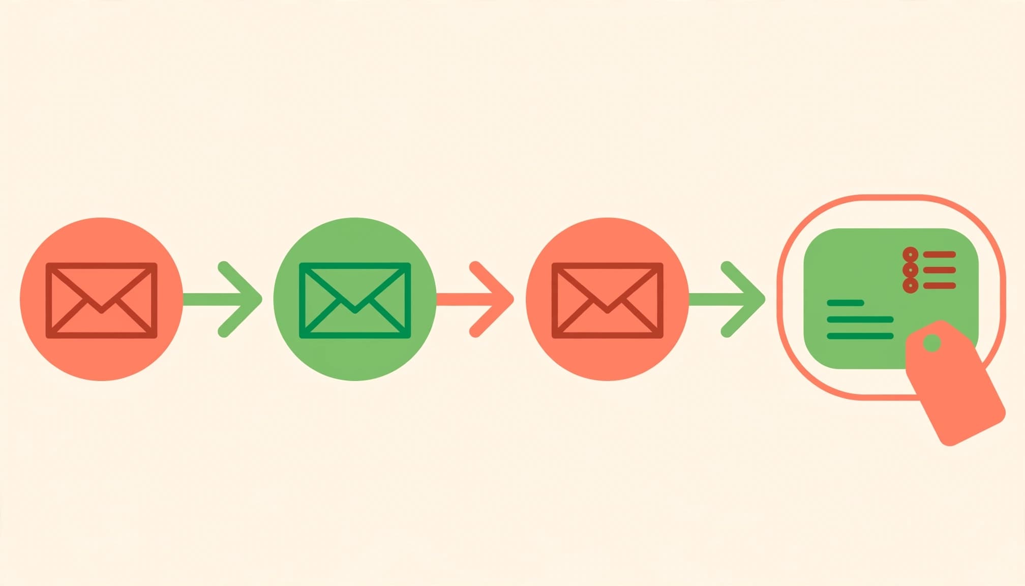 Email actions ending with tagging