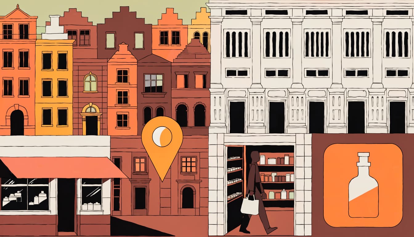 A local storefront linked to product discovery