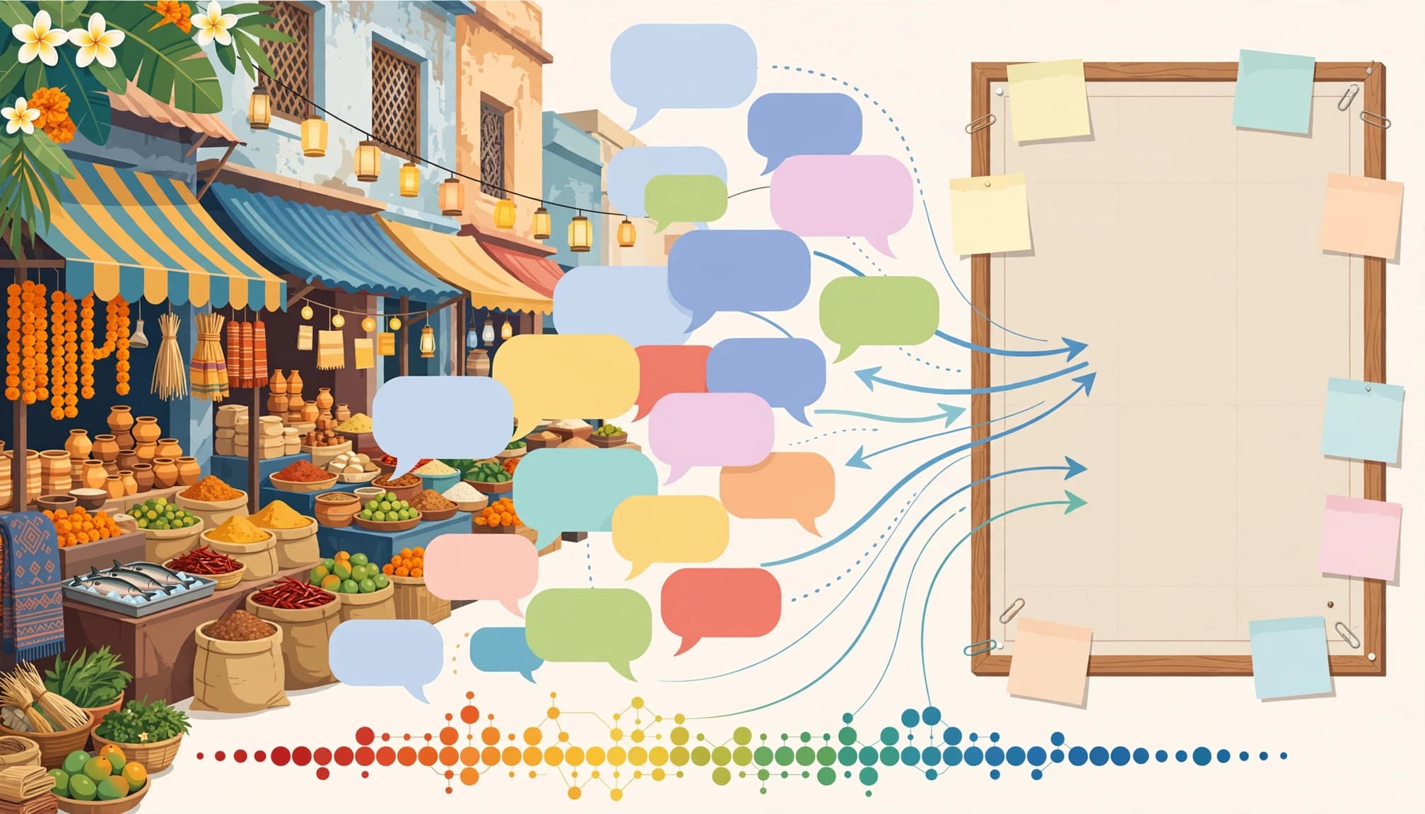 Community conversations feeding a planning board.