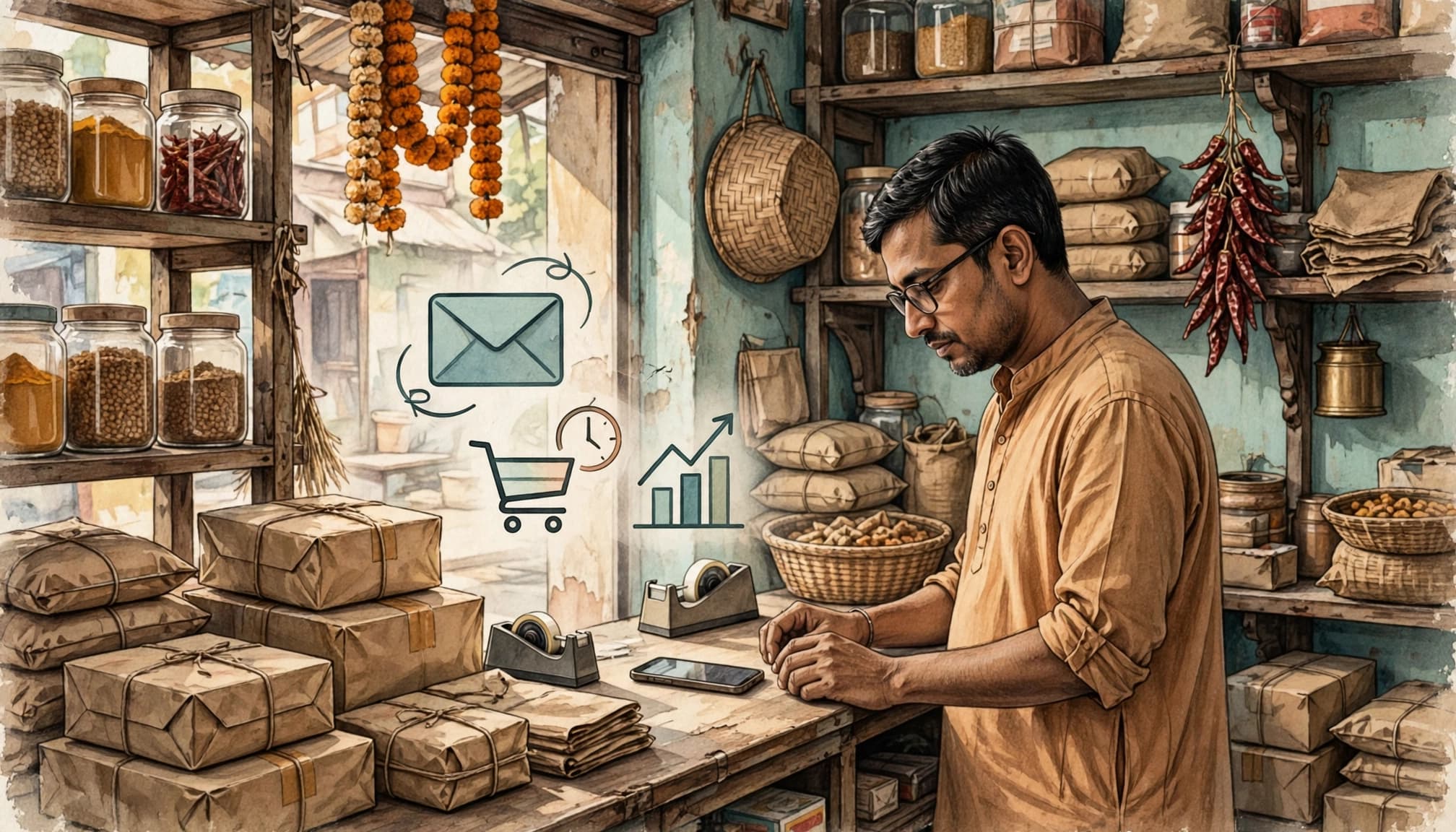 Kolkata shopkeeper considering customer activity