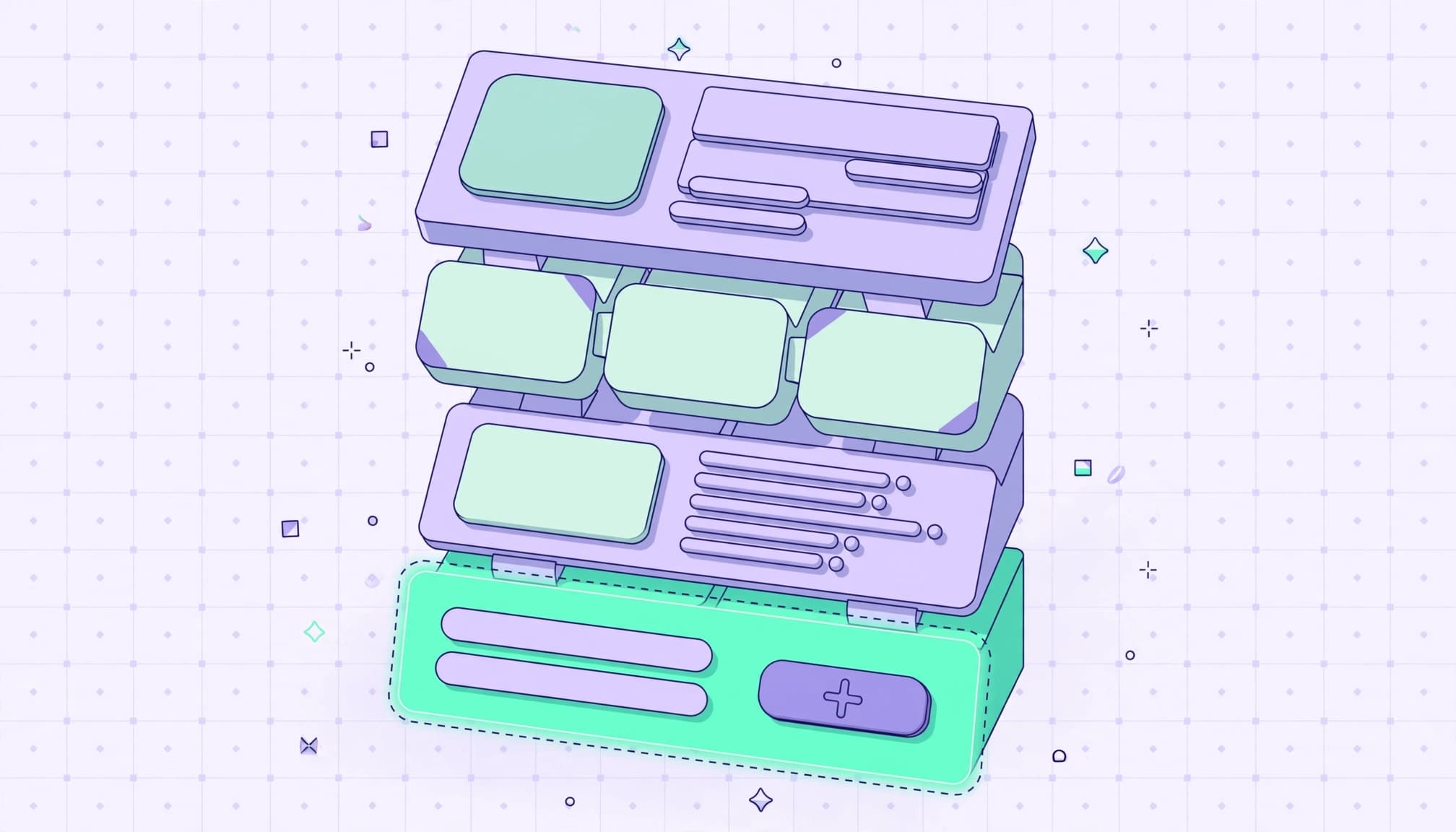 Modular landing page sections