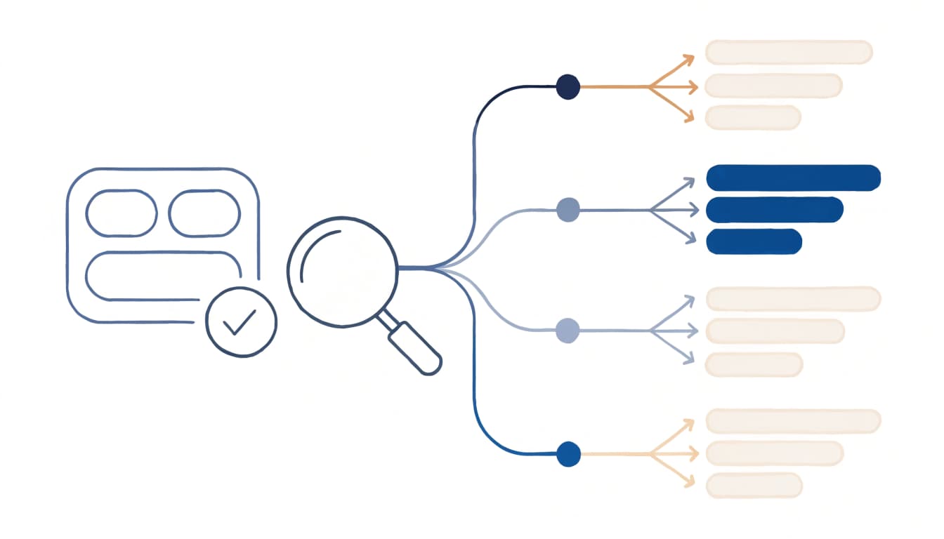 A diagnostic flow for product visibility problems