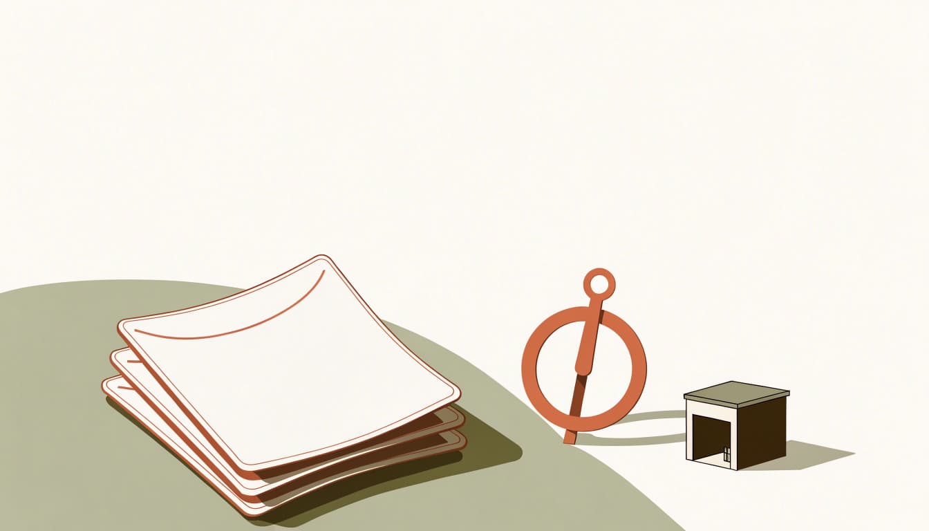 Planning cards beside a miniature local storefront.