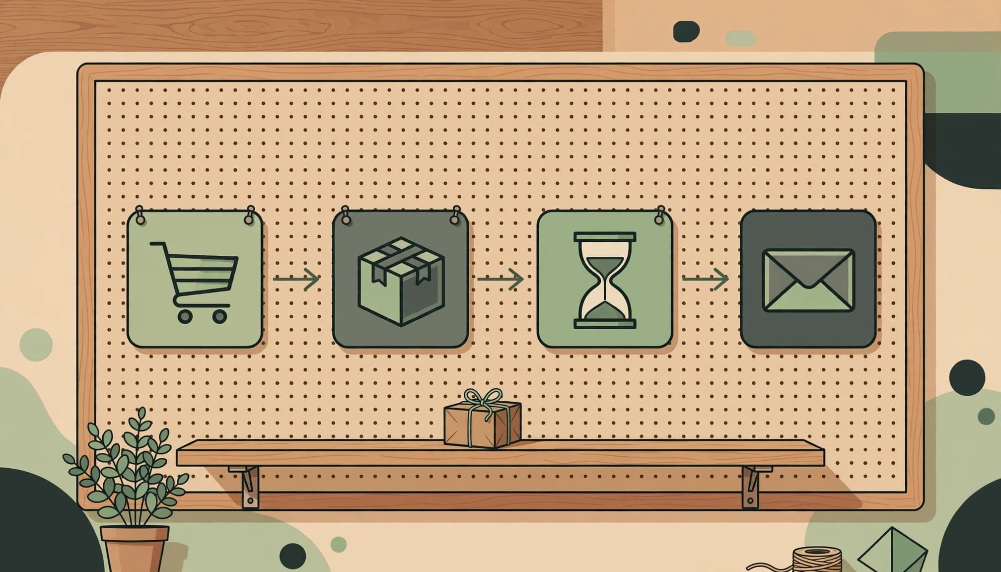 An event-triggered Shopify email workflow.