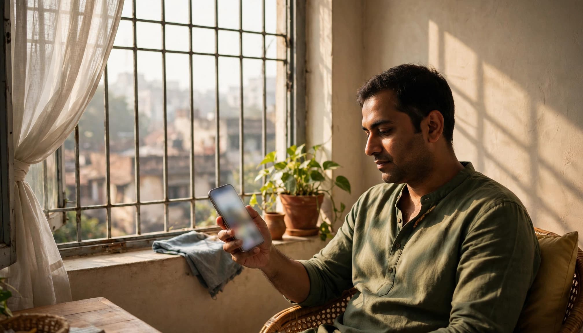 Customer completing checkout on mobile
