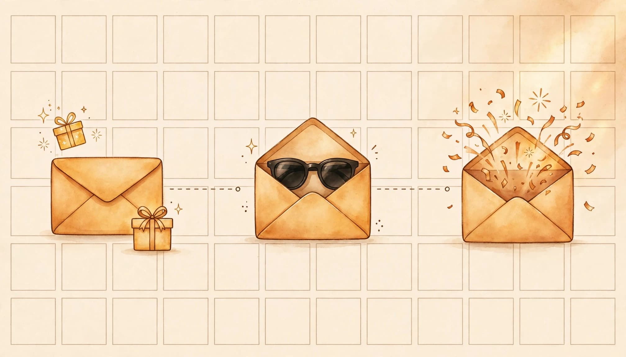 Three-stage email launch timeline